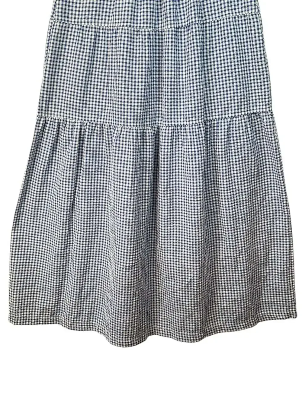 Old Navy Navy White Gingham Tiered Sundress Sleeveless Summer Dress Small